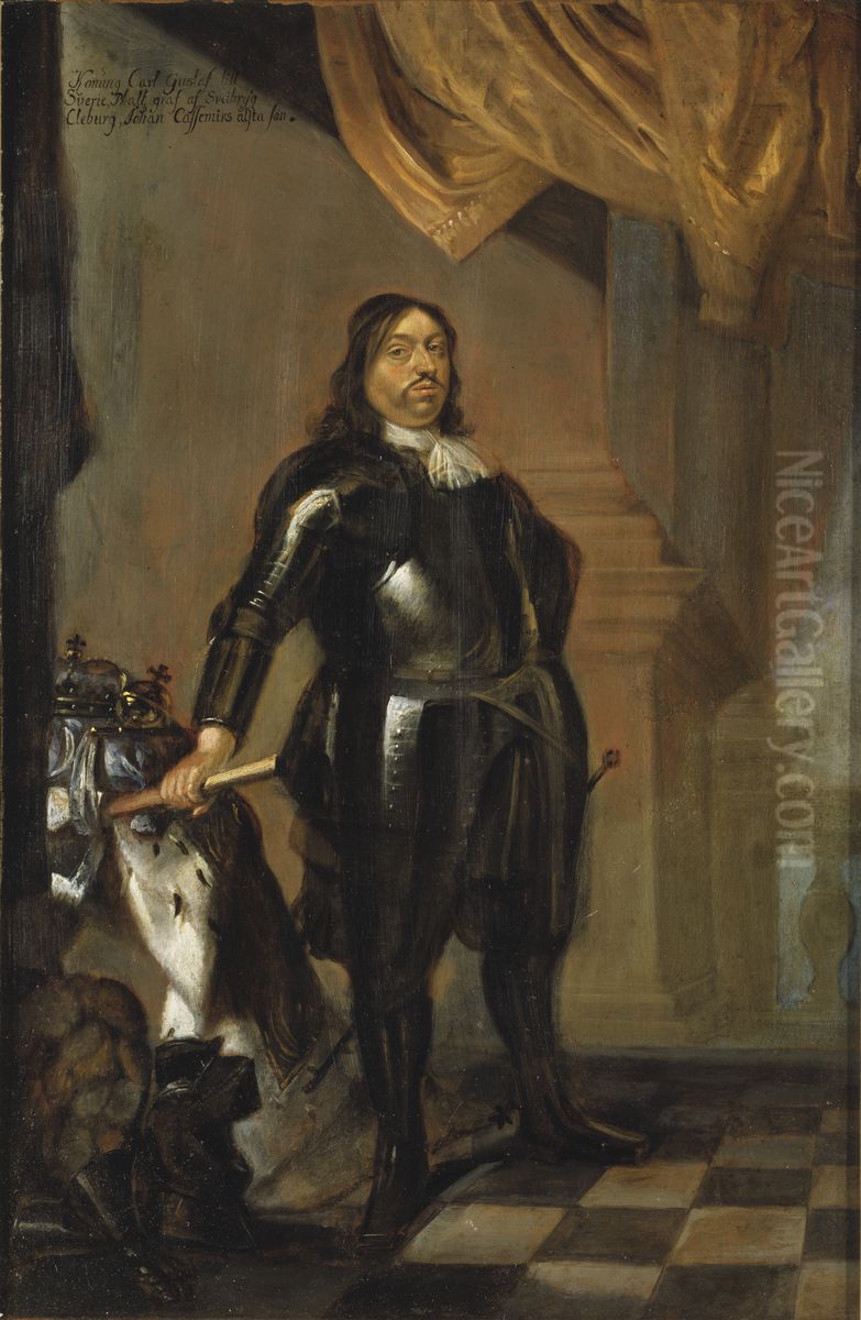 Karl X Gustav, 1622-1660, konung av Sverige pfalzgreve av Zweibrucken Oil Painting by Abraham Wuchters
