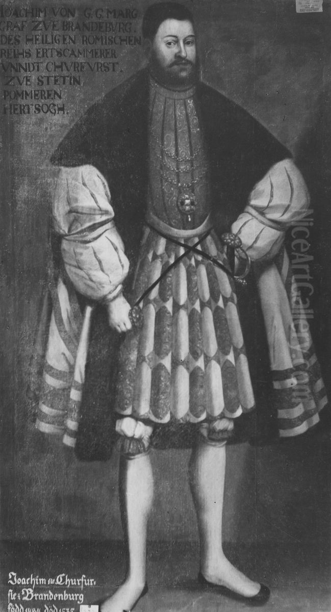 Joakim I, 1484-1535, kurfurste av Brandenburg Oil Painting by David Frumerie