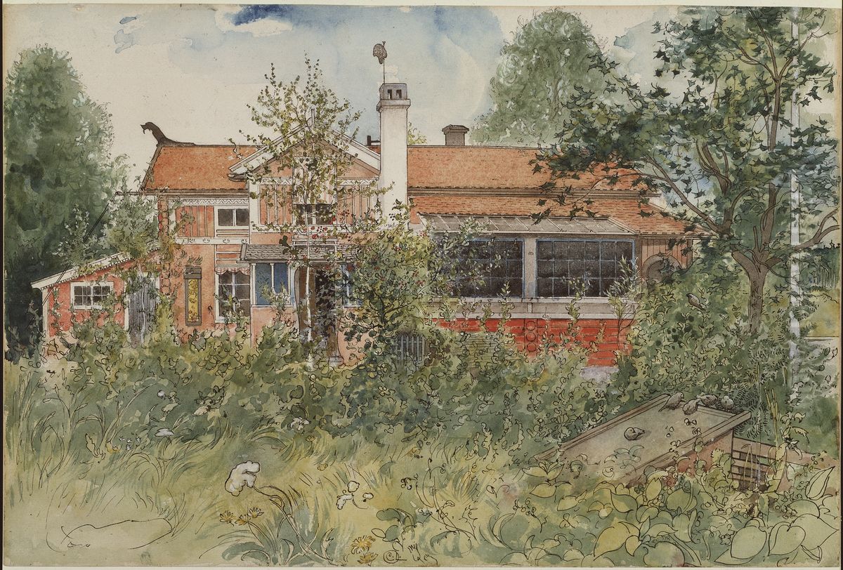 The Cottage. From A Home (26 watercolours) Oil Painting by Carl Larsson