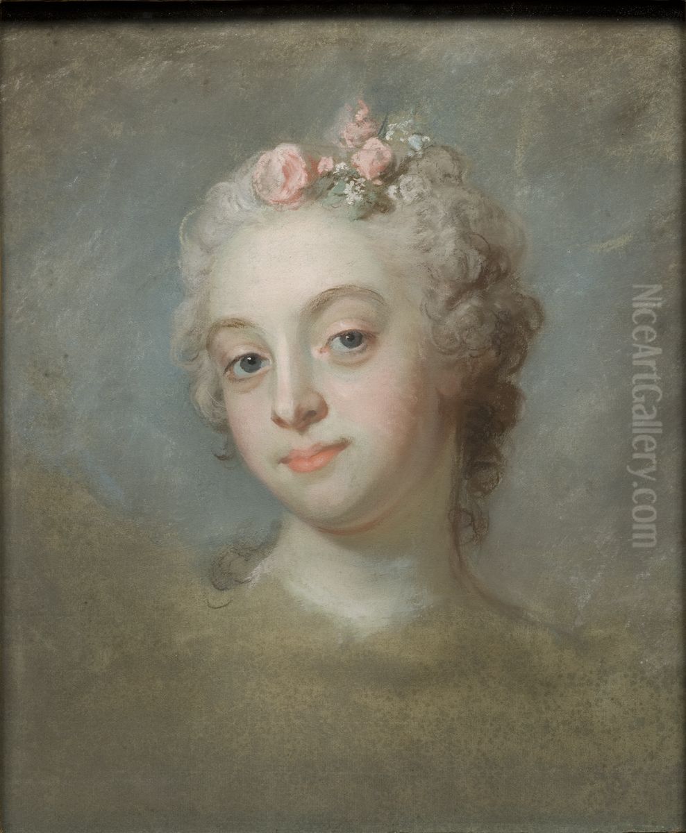 Portrait of a Lady Oil Painting by Gustaf Lundberg
