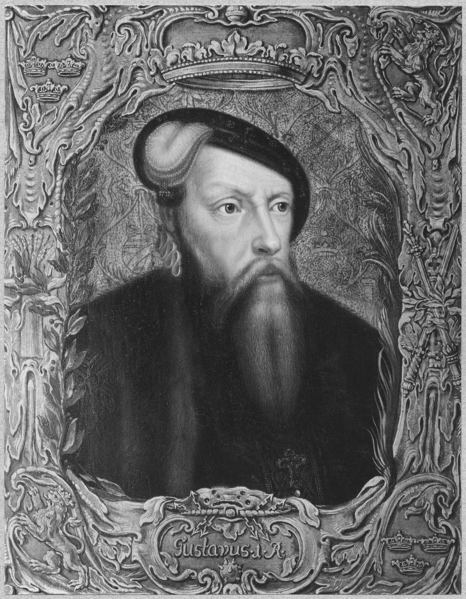 Gustav I, ca 1496 eller 1497-1560, kung av Sverige Oil Painting by Ulrika Pasch