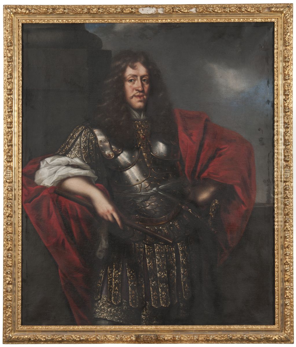 Adolf Johan d.a. (1629-1689), pfalzgreve av Zweibrucken, hertig av Stegeborg, gift med 1. Elsa Beata Brahe, 2. Elsa Elisabet Brahe Oil Painting by David Klocker Ehrenstrahl