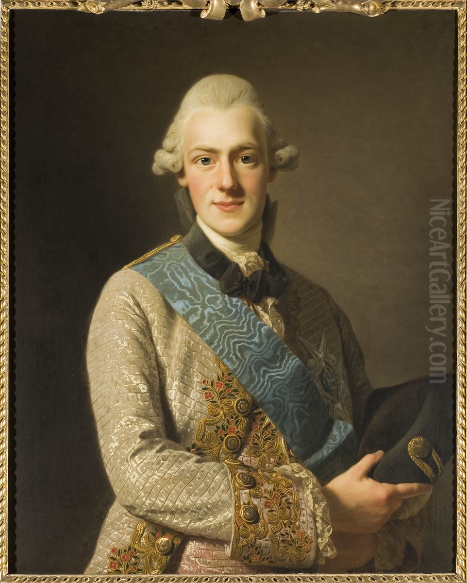 Fredrik Adolf, 1750-1803, prins av Sverige, Gustav III:s bror Oil Painting by Alexander Roslin