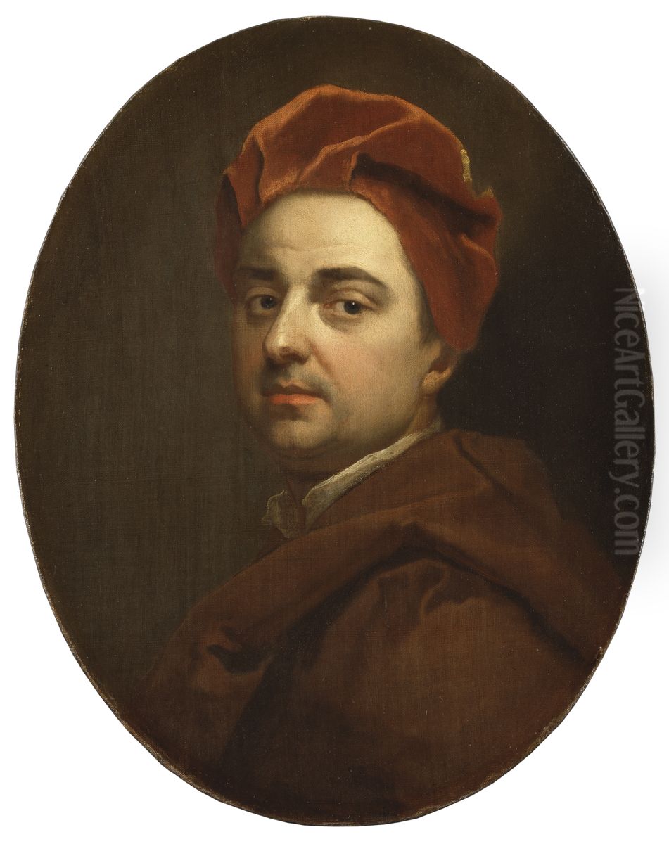 Sjalvportratt Oil Painting by Michael Dahl