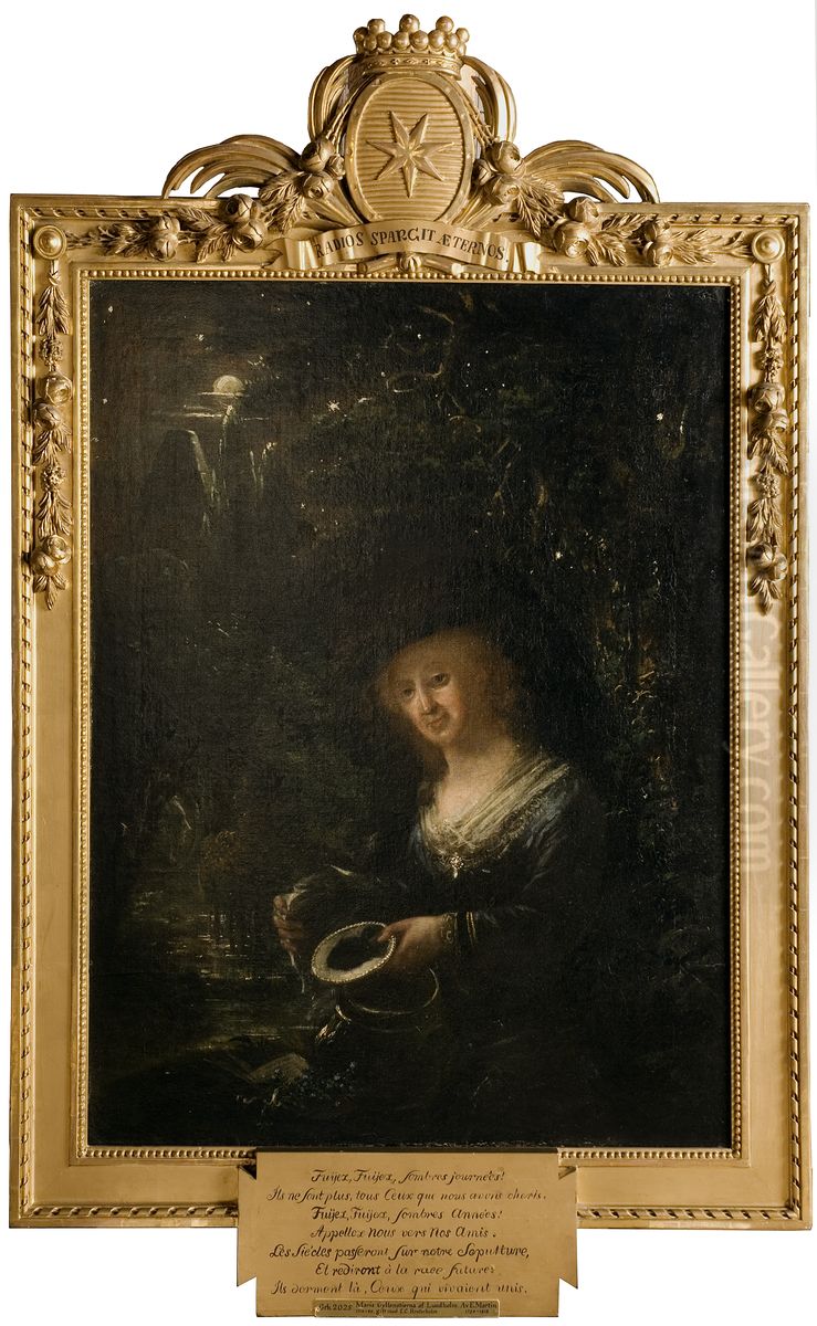 Maria Gyllenstierna af Lundholm (1716-1783), friherrinna, gift med riksradet friherre Esbjorn Kristian Reuterholm Oil Painting by Elias Martin