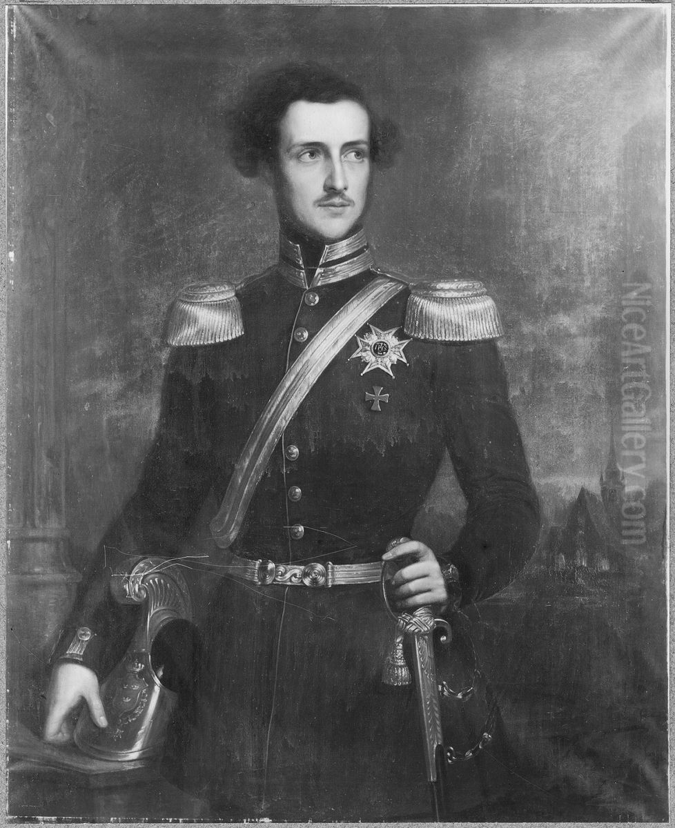 Gustav, 1827-1852, prins av Sverige och Norge Oil Painting by Friedrich Durck