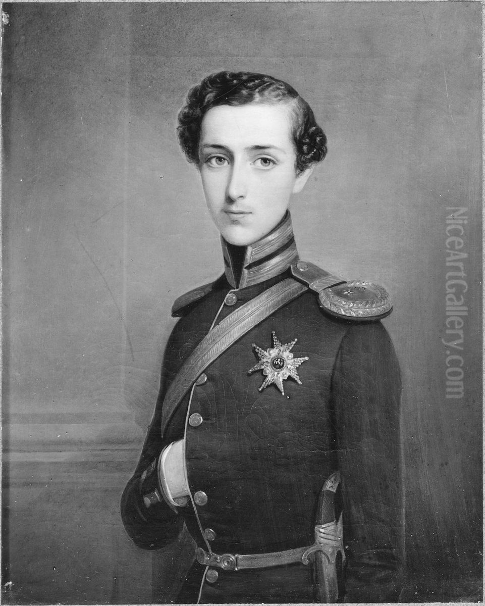 Gustav, 1827-1852, prins Oil Painting by Nils Blommer