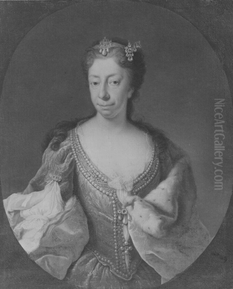 Anna Maria, 1669-1728, hertiginna av Orleans drottning av Sardinien och Sicilien Oil Painting by Martin Van Meytens