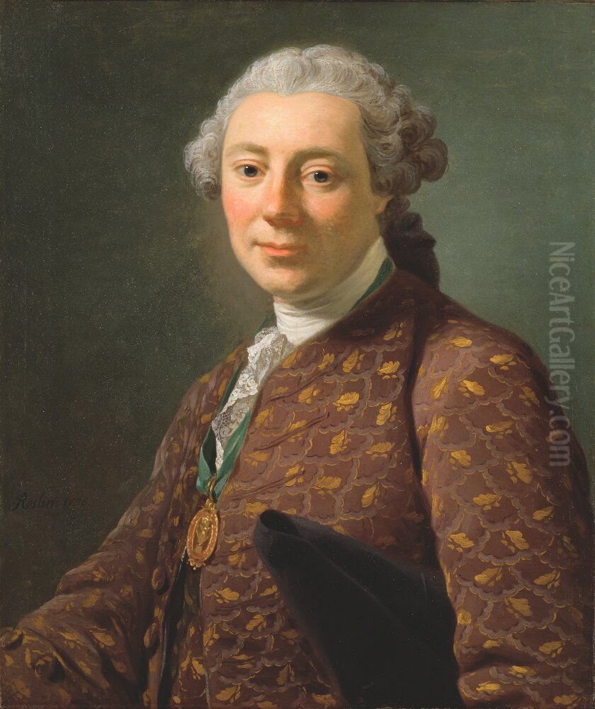 Jean Eric Rehn (1717-1793), architect, Surveyor of the Court Oil Painting by Alexander Roslin