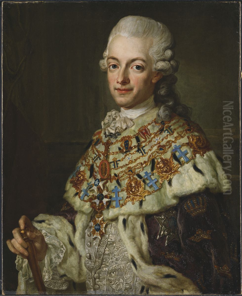 Gustav III, 1746-1792 Oil Painting by Lorens Pasch the Younger