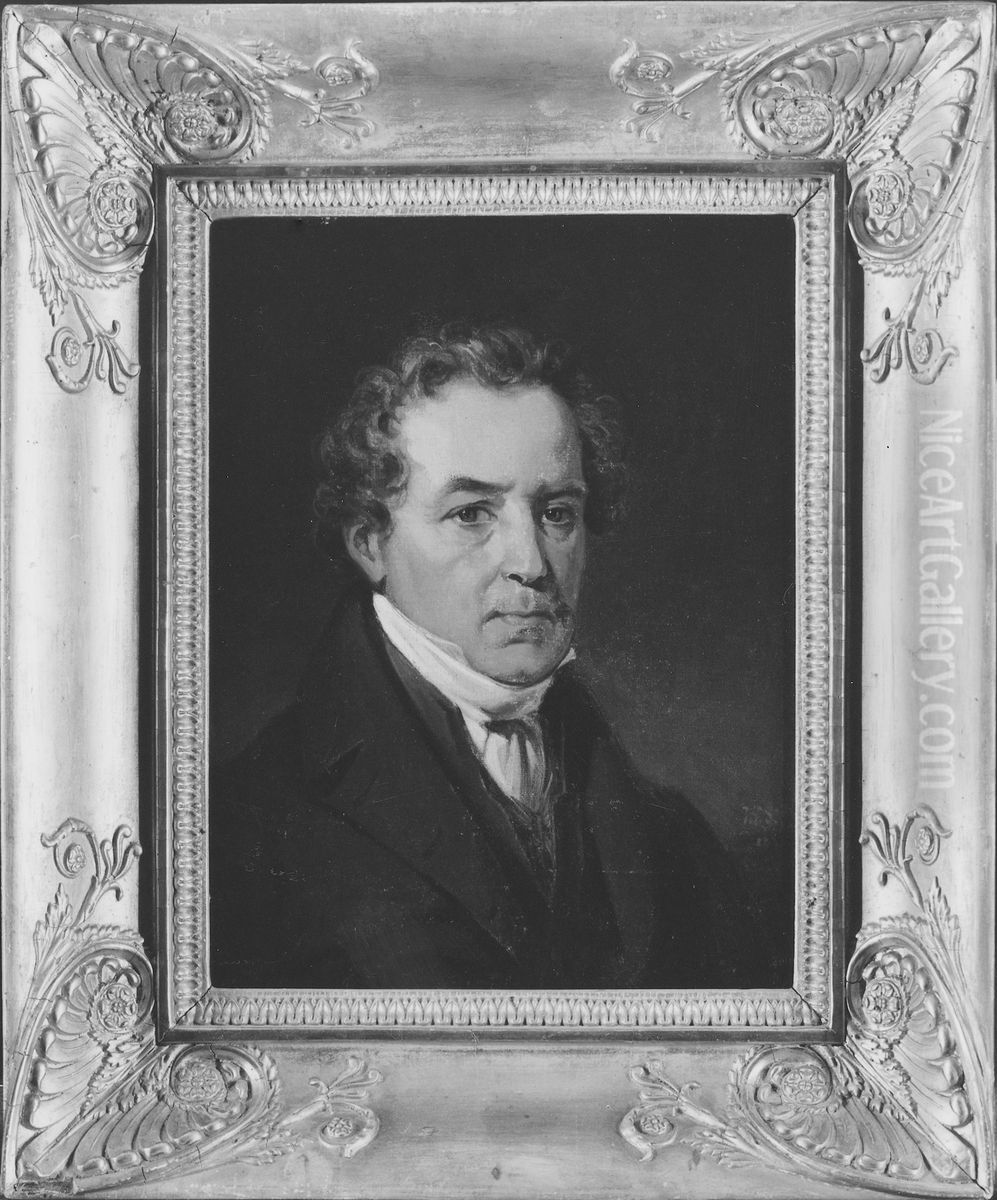 Carl Johan Fahlcrantz, 1774-1861. Konstnar Oil Painting by Johan Gustaf Sandberg