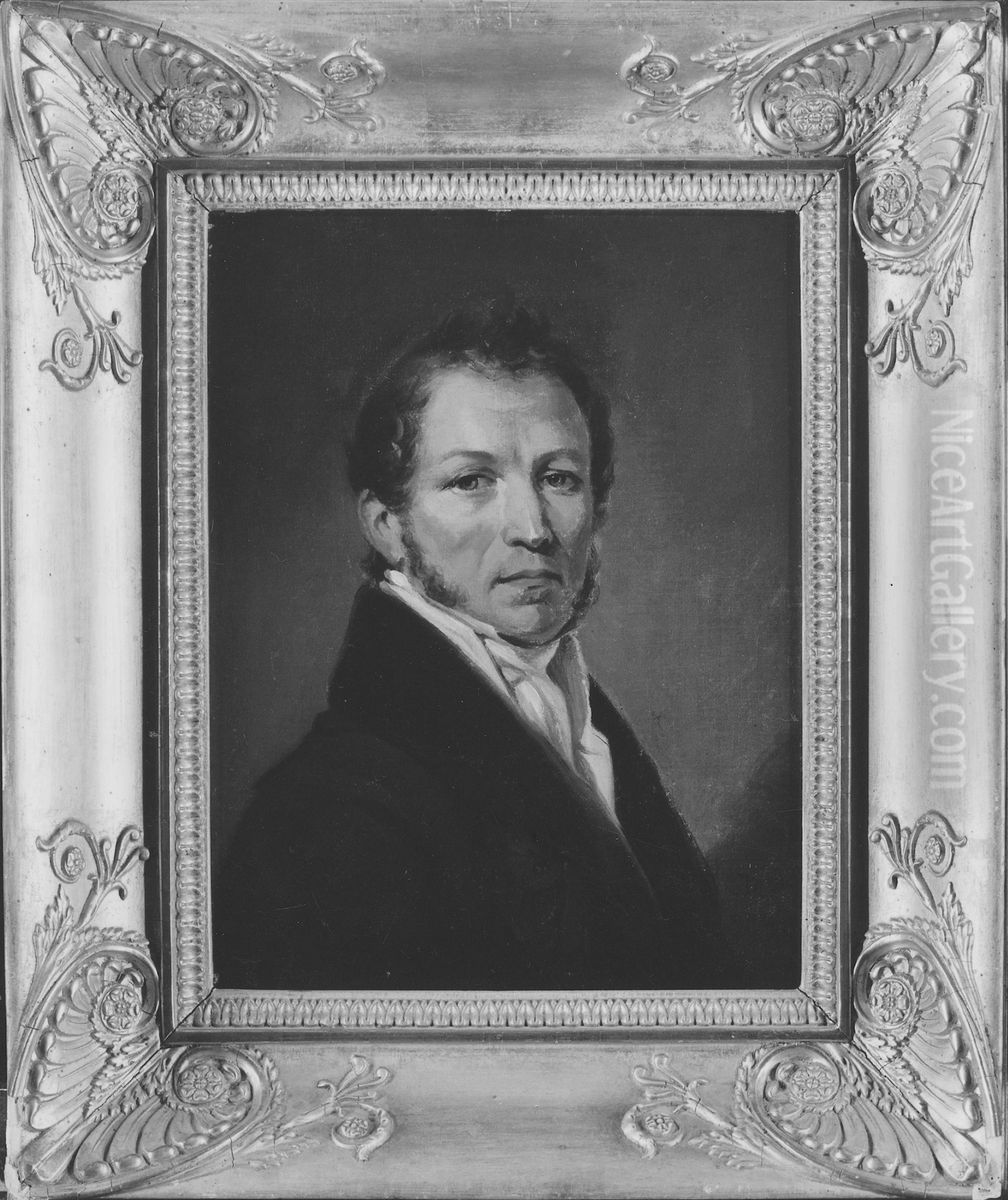 Christian Didric Forssell, 1777-1852. Konstnar, gravor, professor Oil Painting by Johan Gustaf Sandberg