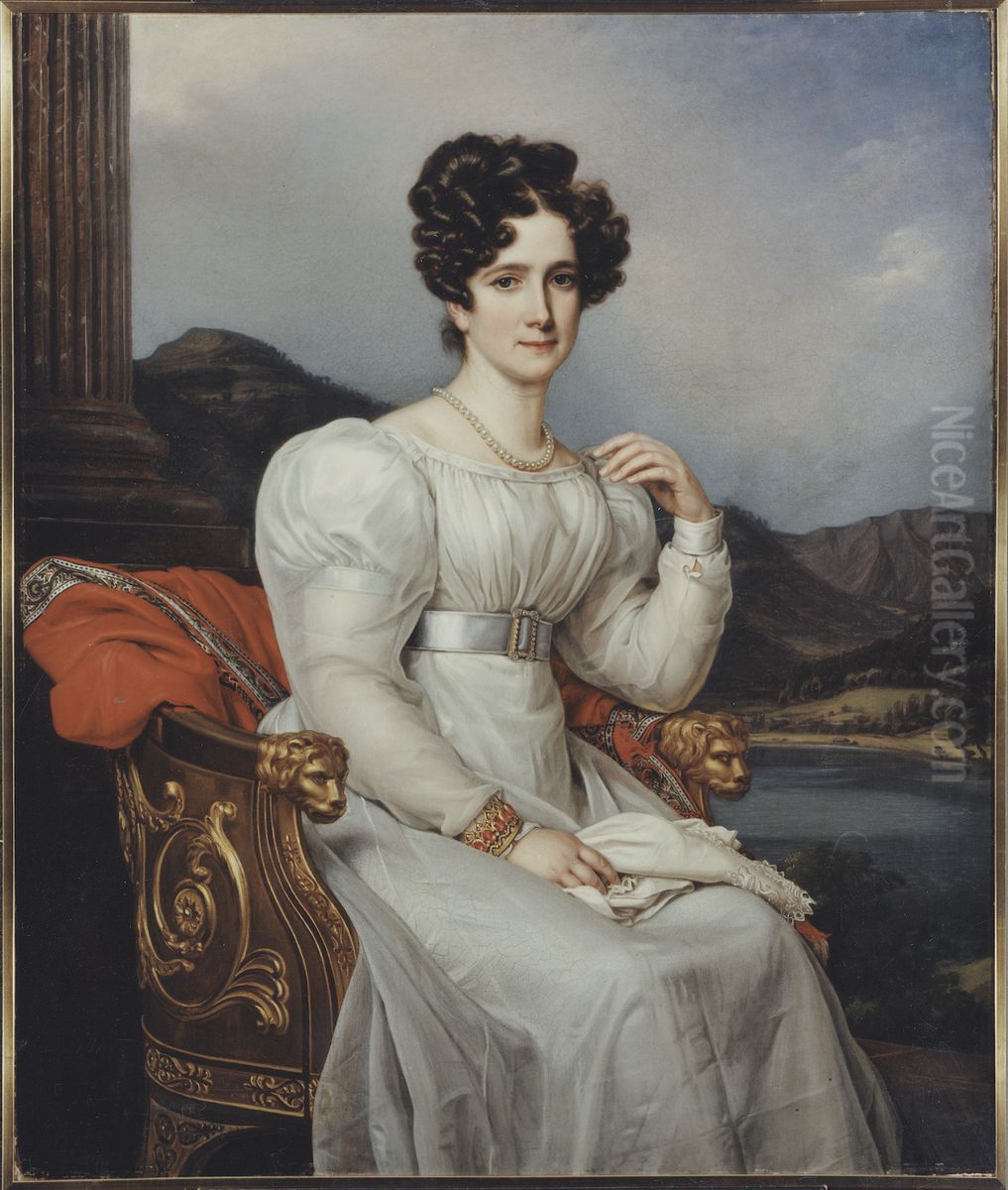 Fredrika Dorotea Vilhelmina, 1781 - 1826, Drottning av Sverige Oil Painting by Joseph Karl Stieler