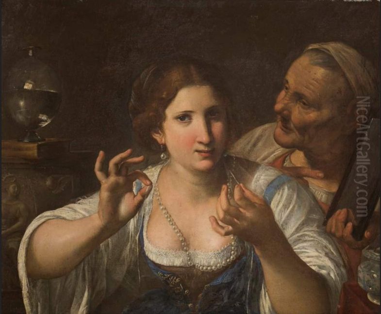 Allegory Of Vanitas Oil Painting by Angelo Caroselli