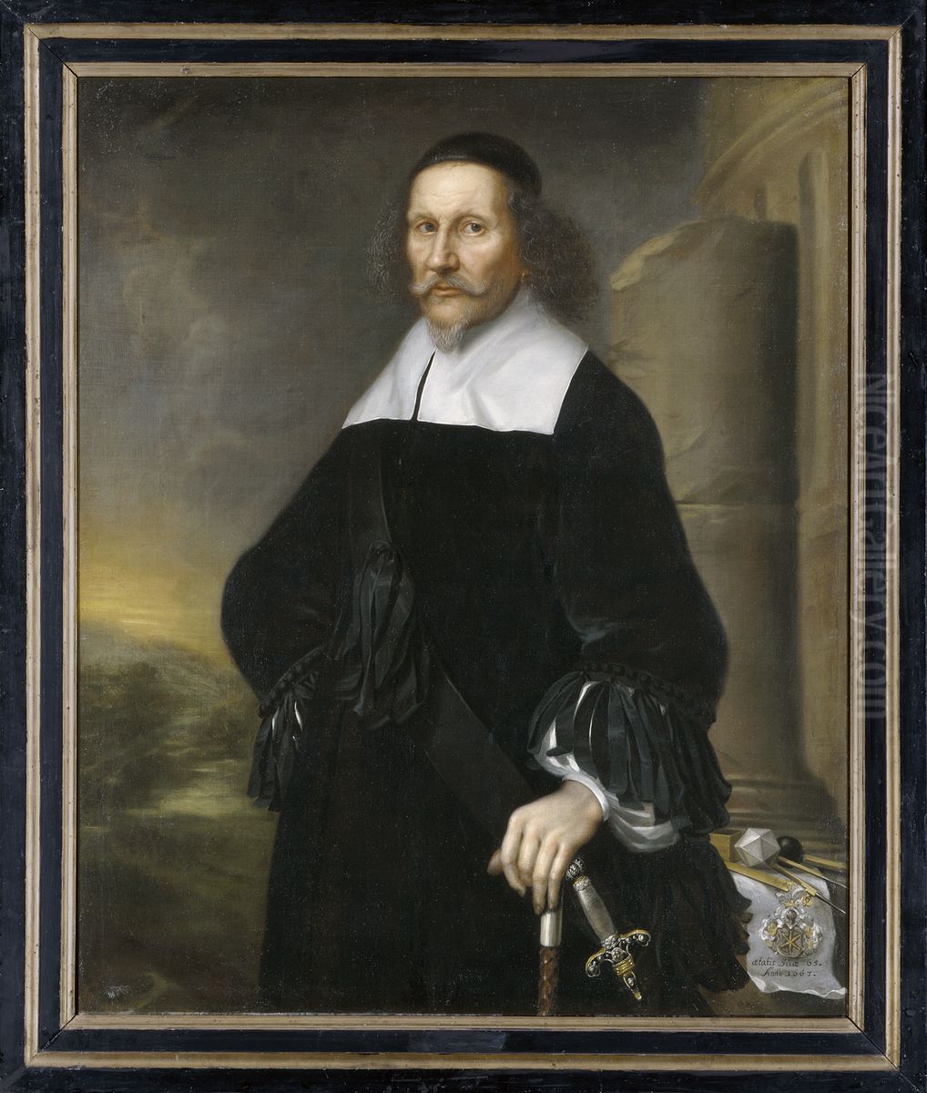 Georg Stiernhielm, 1598-1672 Oil Painting by David Klocker Ehrenstrahl