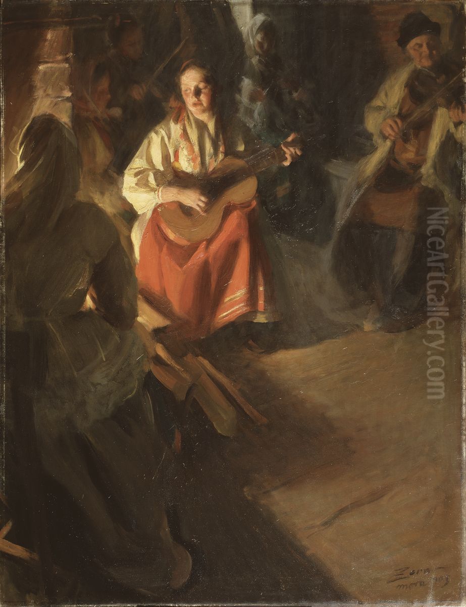Musikalisk familj Oil Painting by Anders Zorn