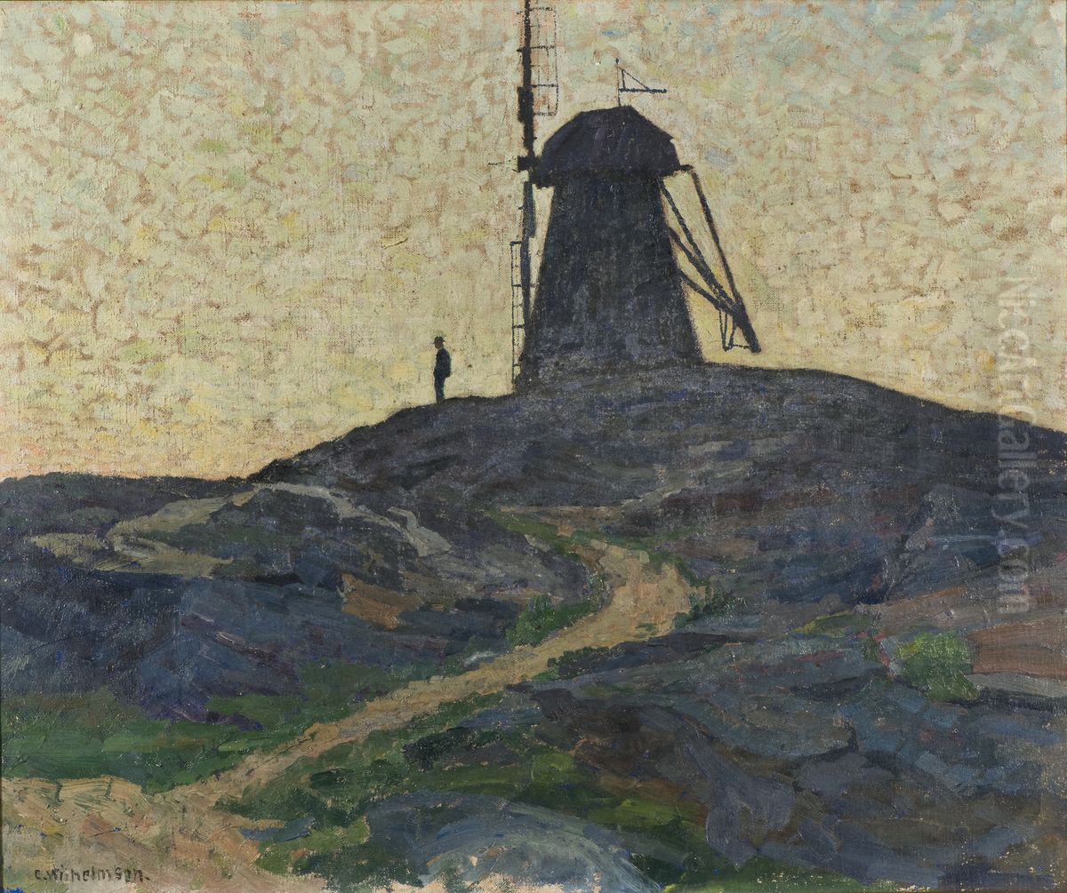 The Windmill Oil Painting by Carl Wilhelm Wilhelmson