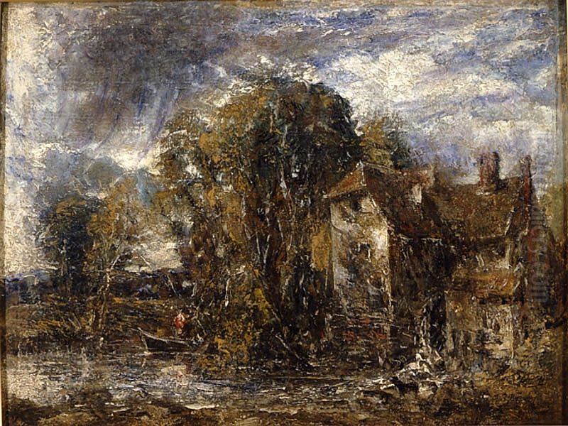 The Watermill Oil Painting by John Constable