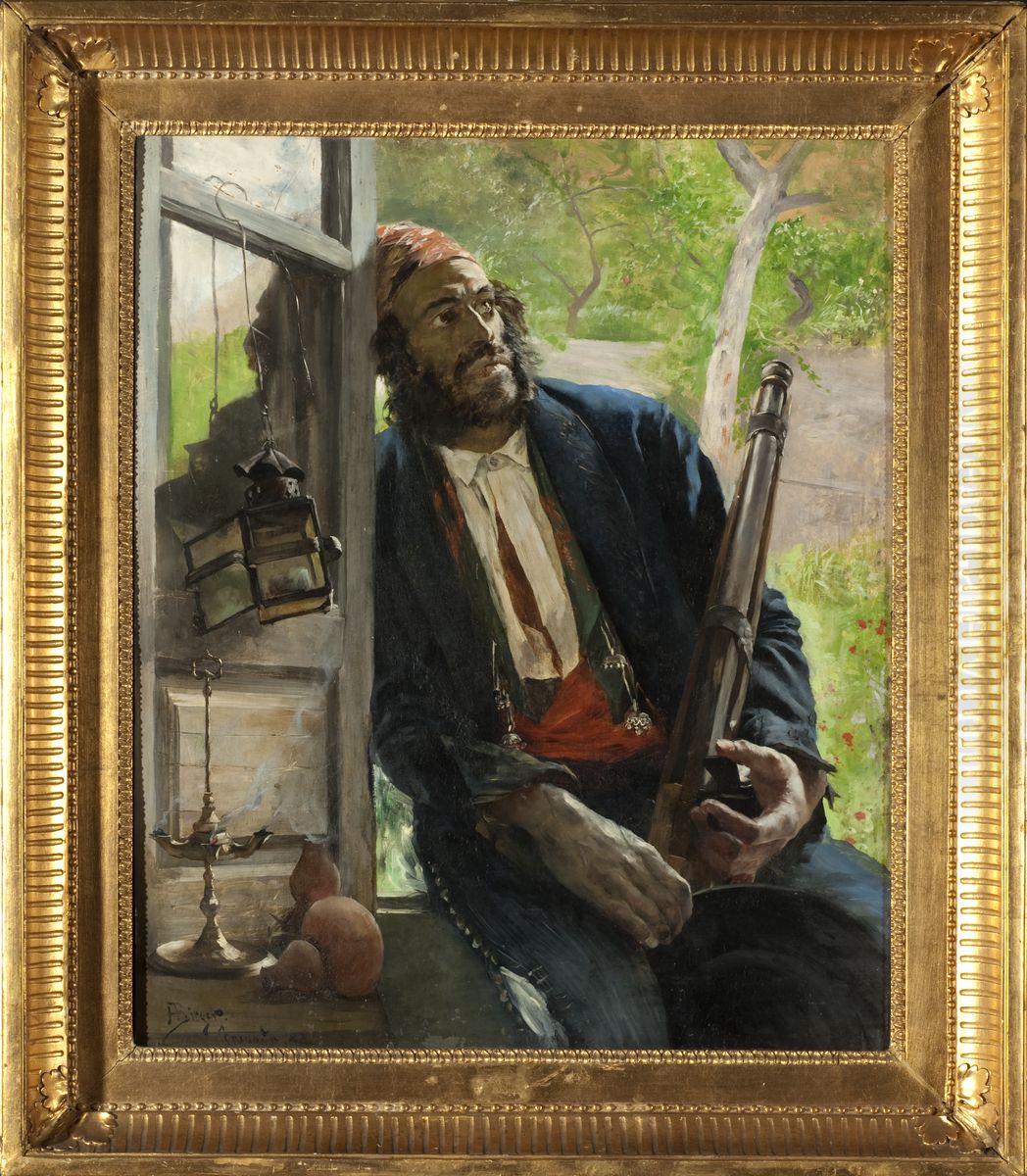A Gipsy Oil Painting by Hugo Birger