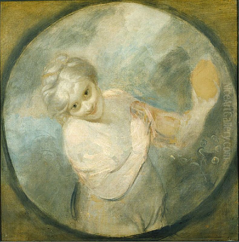 Comedy Oil Painting by Of Sir Joshua Reynolds