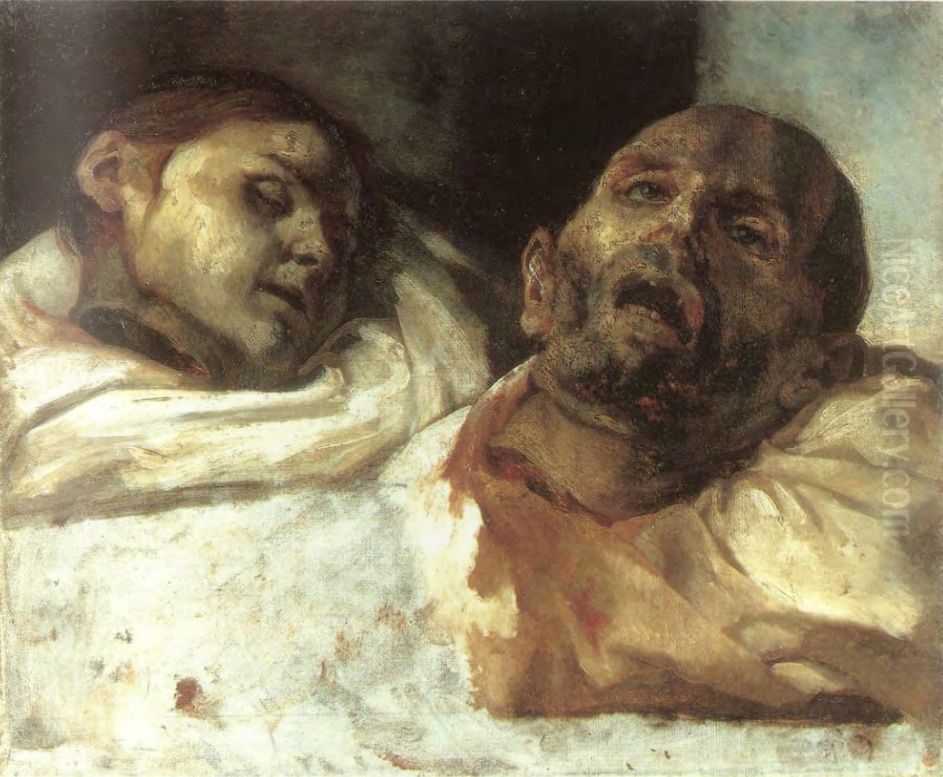 Tetes coupees Oil Painting by Theodore Gericault