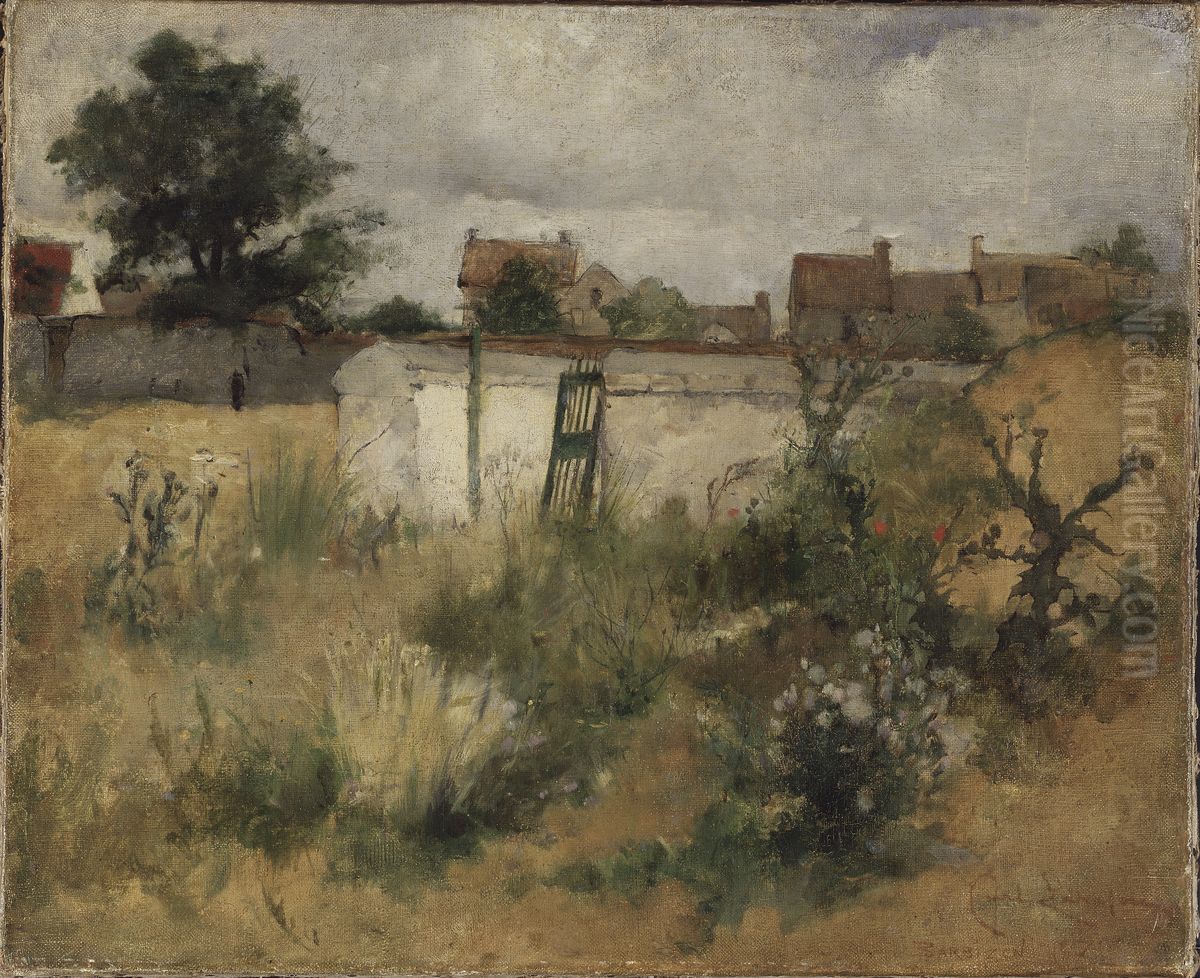 Landskapsstudie fran Barbizon Oil Painting by Carl Larsson