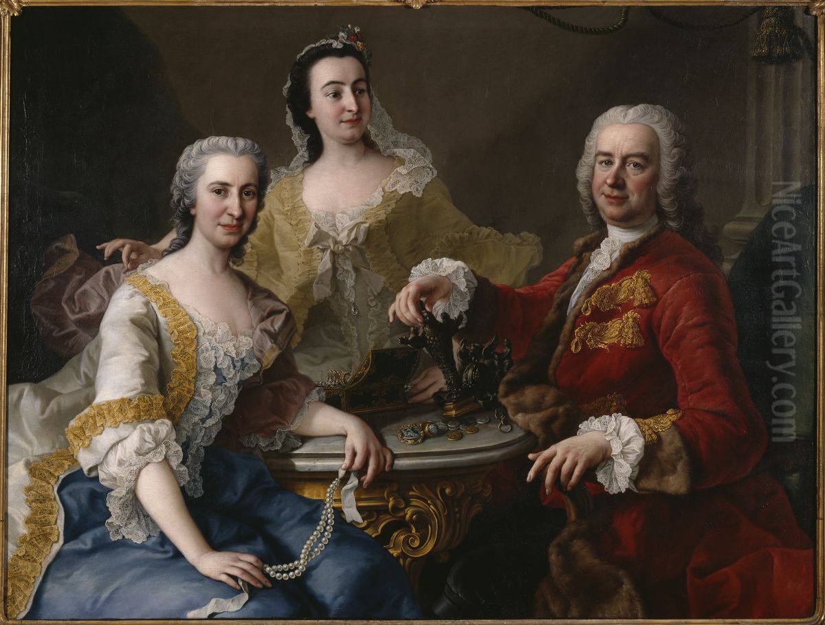 Joseph de France (1691-1761) med familj Oil Painting by Martin Van Meytens