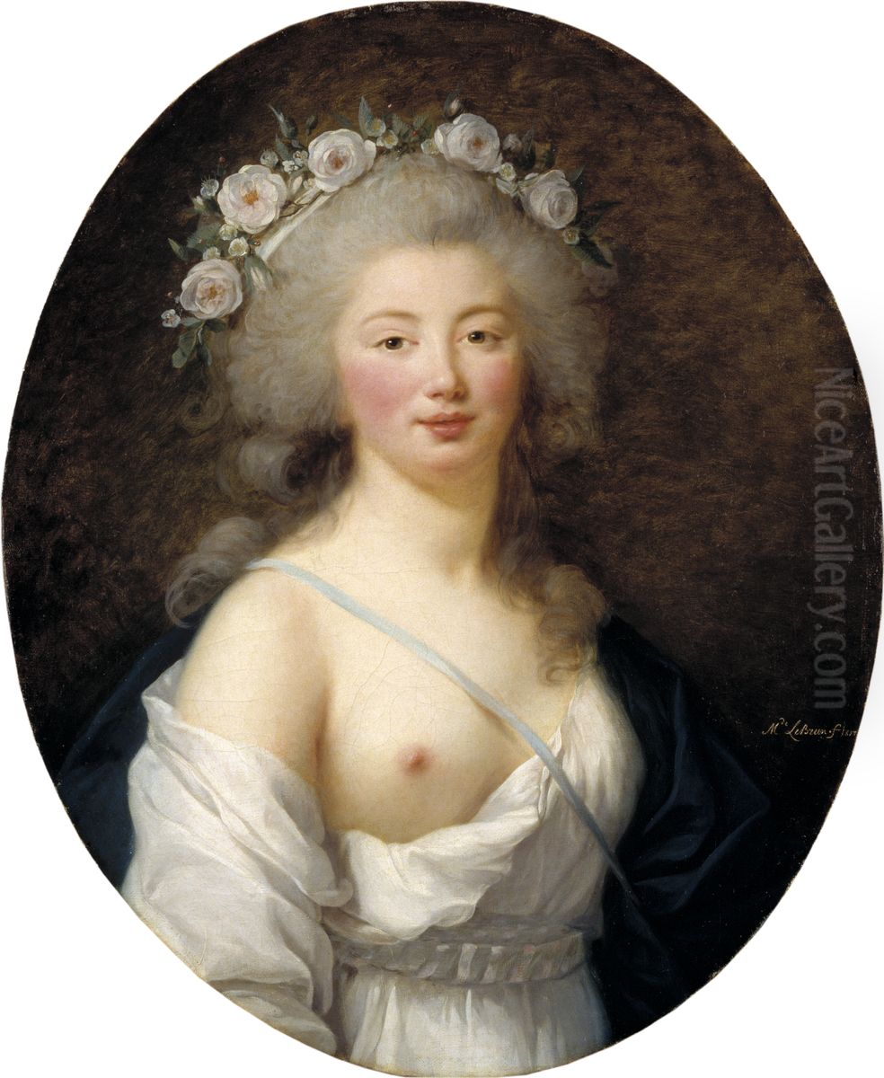 Portrait of a Young Lady as Flora Oil Painting by Elisabeth Louise Vigee Le Brun