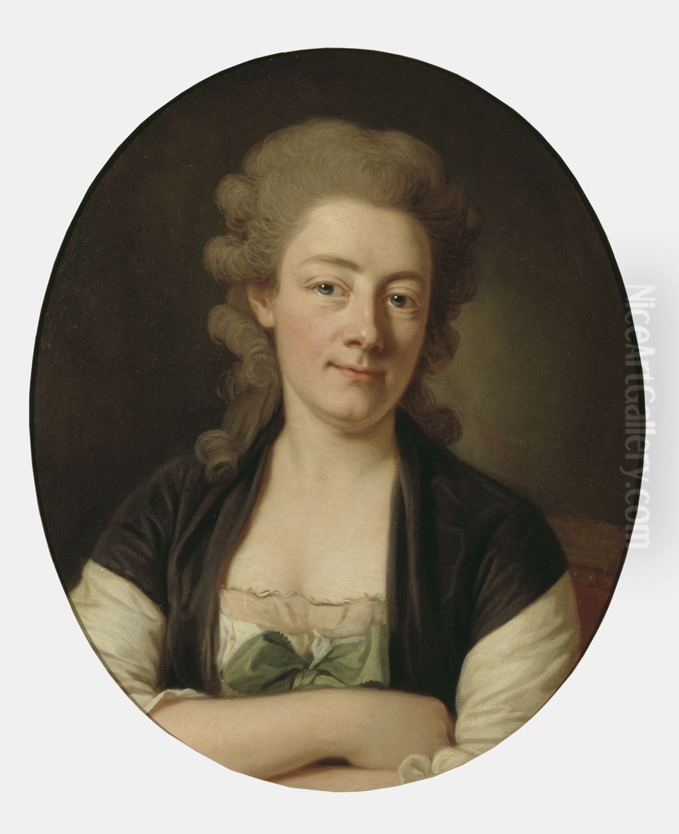The Artist's Wife Maria Wilhelmina Oil Painting by Per Krafft the Elder