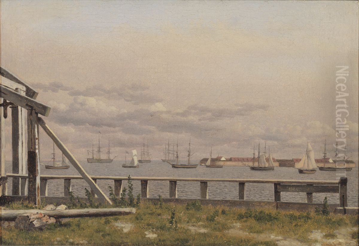 View from the Lime-kilns in Copenhagen Oil Painting by Christoffer Wilhelm Eckersberg