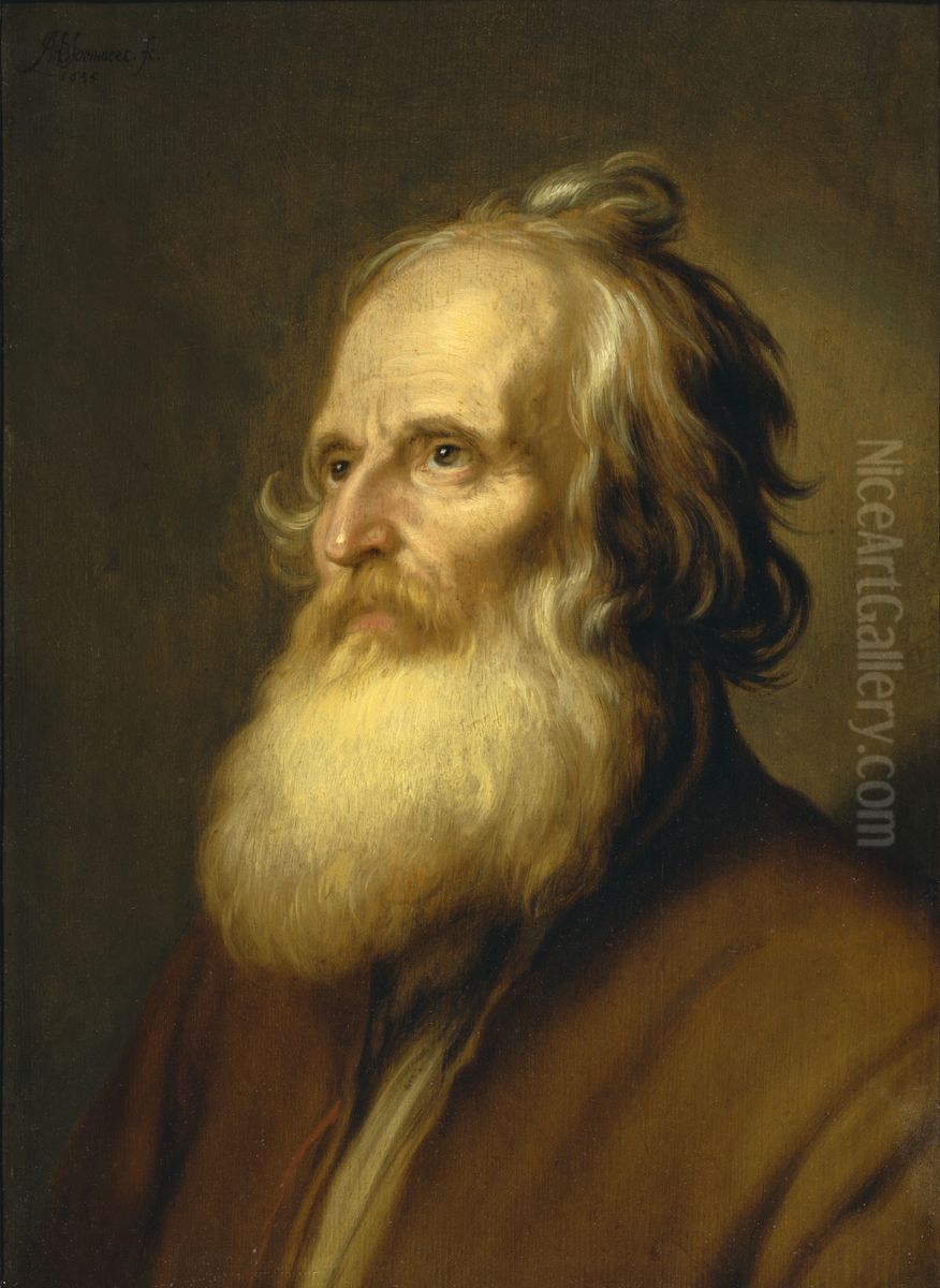 Old Man Oil Painting by Abraham Bloemaert