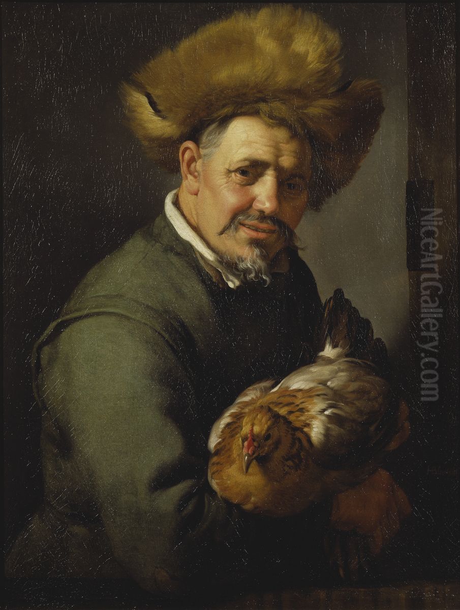 Gubbe som haller en hona Oil Painting by Hendrick Bloemaert