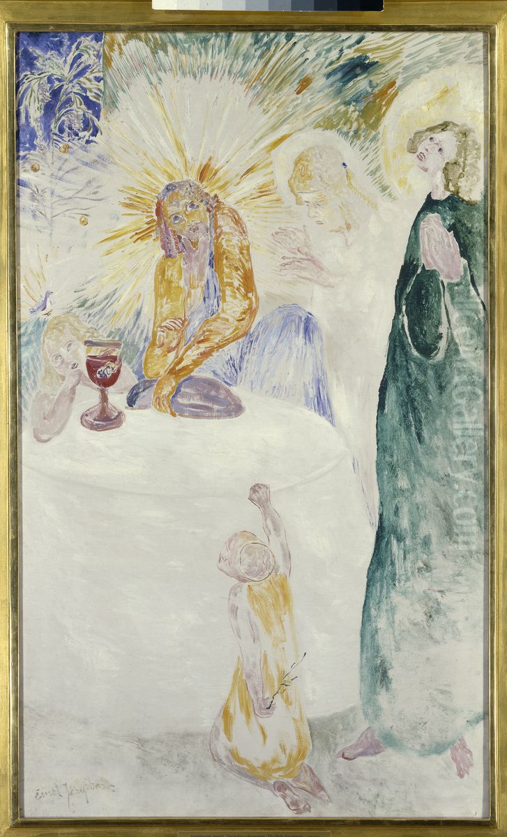 Det heliga sakramentet Oil Painting by Ernst Josephson