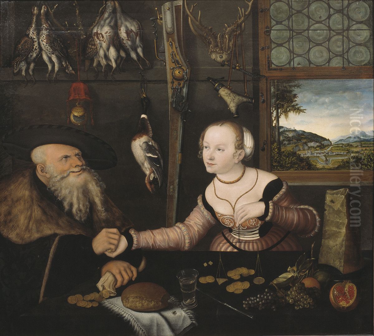Ein ungleiches Paar Oil Painting by Lucas Cranach the Elder