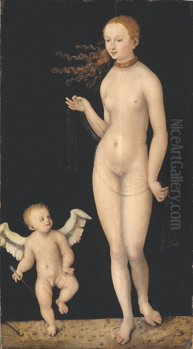 Venus und Amor Oil Painting by Lucas Cranach the Elder