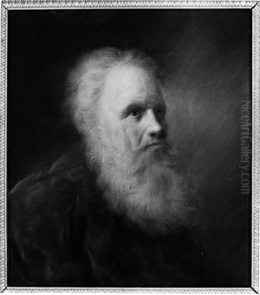 Portratt av en gammal man Oil Painting by Balthasar Denner