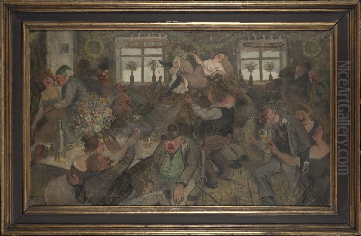 Apoteos Oil Painting by Ivar Arosenius