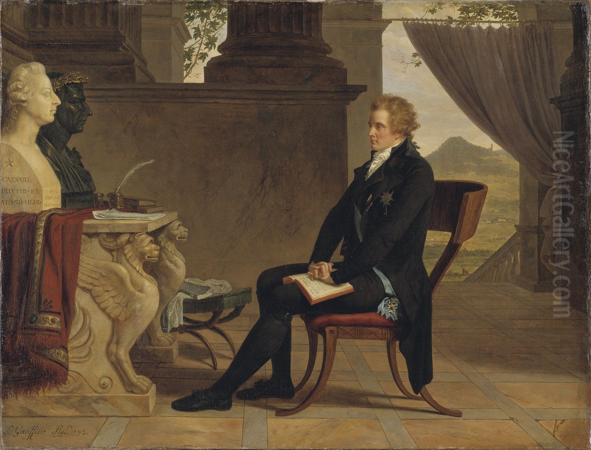 Count Gustaf Mauritz Armfelt in Florence Oil Painting by Louis Gauffier