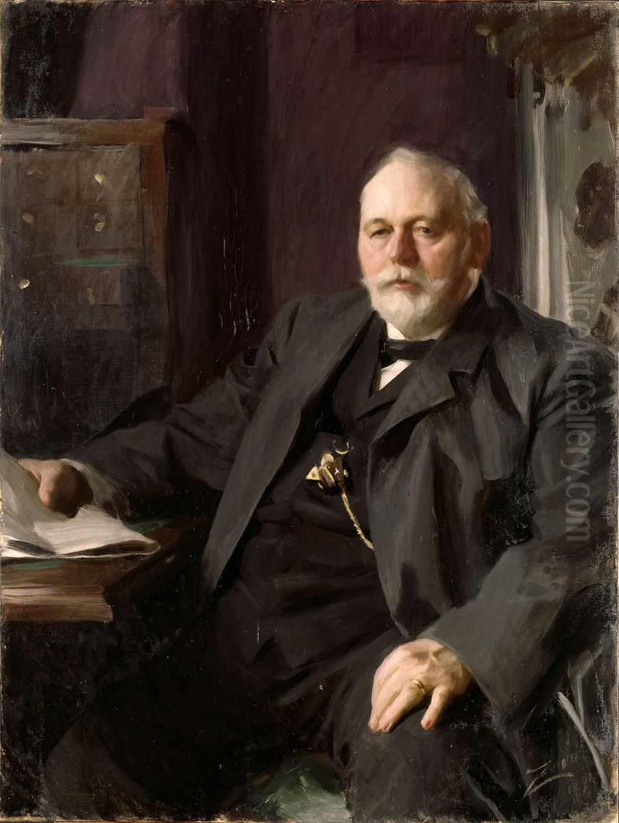 Direktor Frans R. Heiss Oil Painting by Anders Zorn