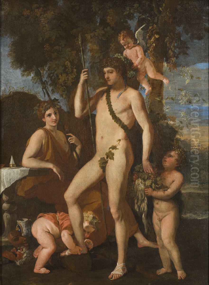 Bacchus-Apollo Oil Painting by Nicolas Poussin