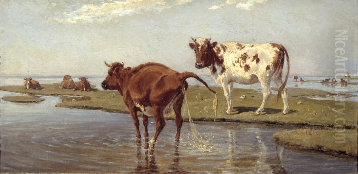 Kor pa Saltholm Oil Painting by Theodor Esbern Philipsen