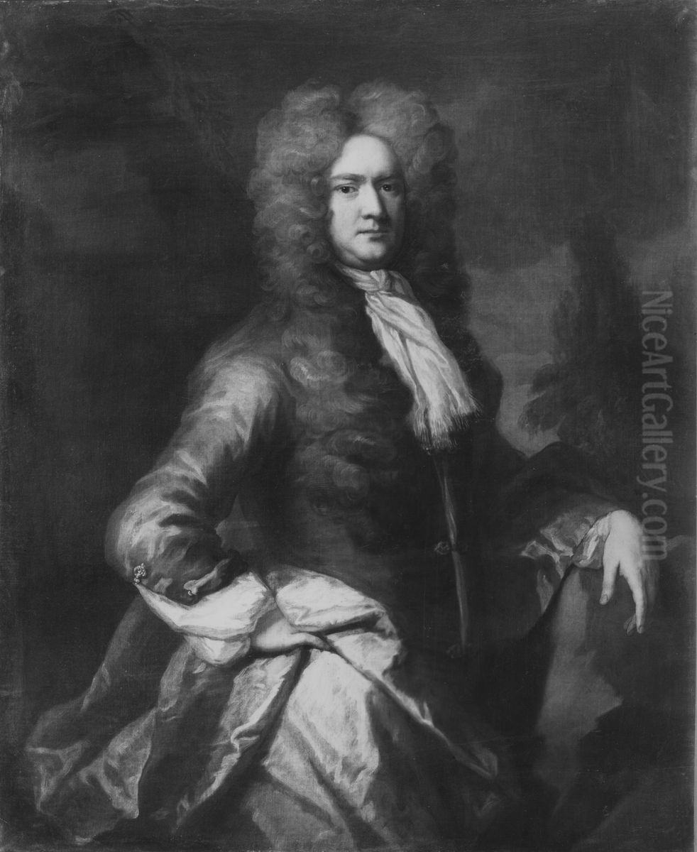 Christoffer Leijoncrona, Swedish Minister in London Oil Painting by Michael Dahl