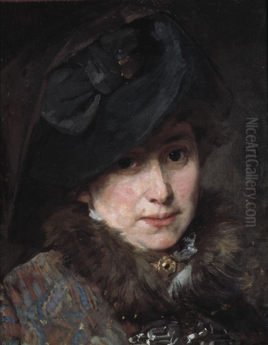 Konstnarinnan Hildegard Thorell Oil Painting by Bertha Wegmann