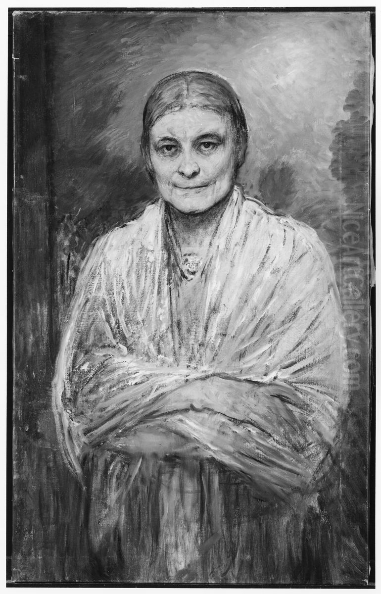 Selfportrait Oil Painting by Bertha Wegmann