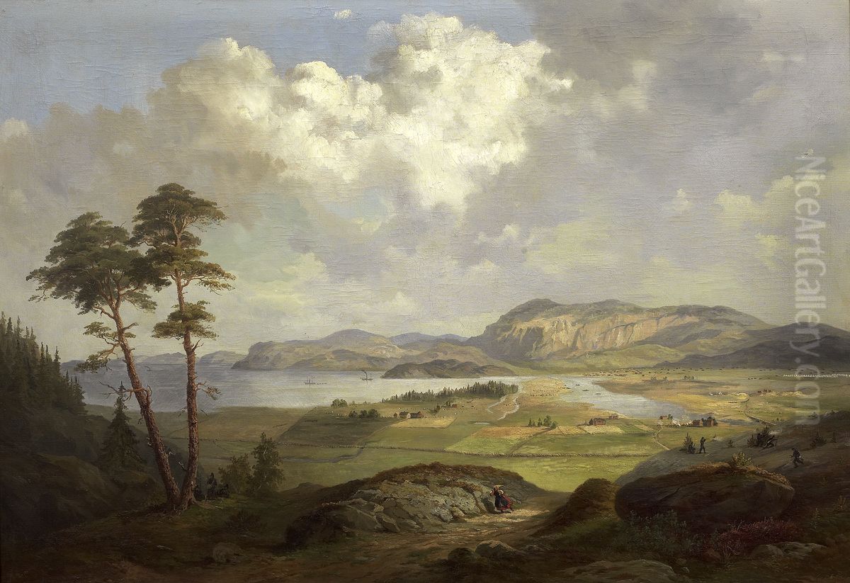 Landscape from Trondelagen Oil Painting by Carl XV of Sweden