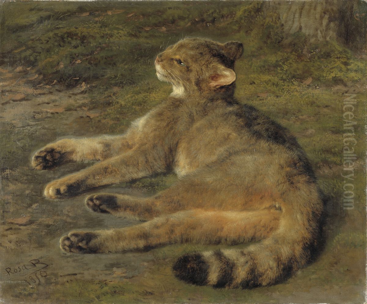 Vildkatt Oil Painting by Rosa Bonheur