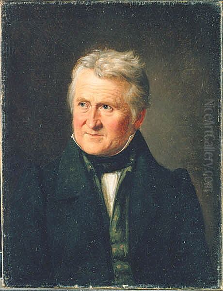 C.W. Eckersberg, the Artist Oil Painting by Wilhelm Marstrand