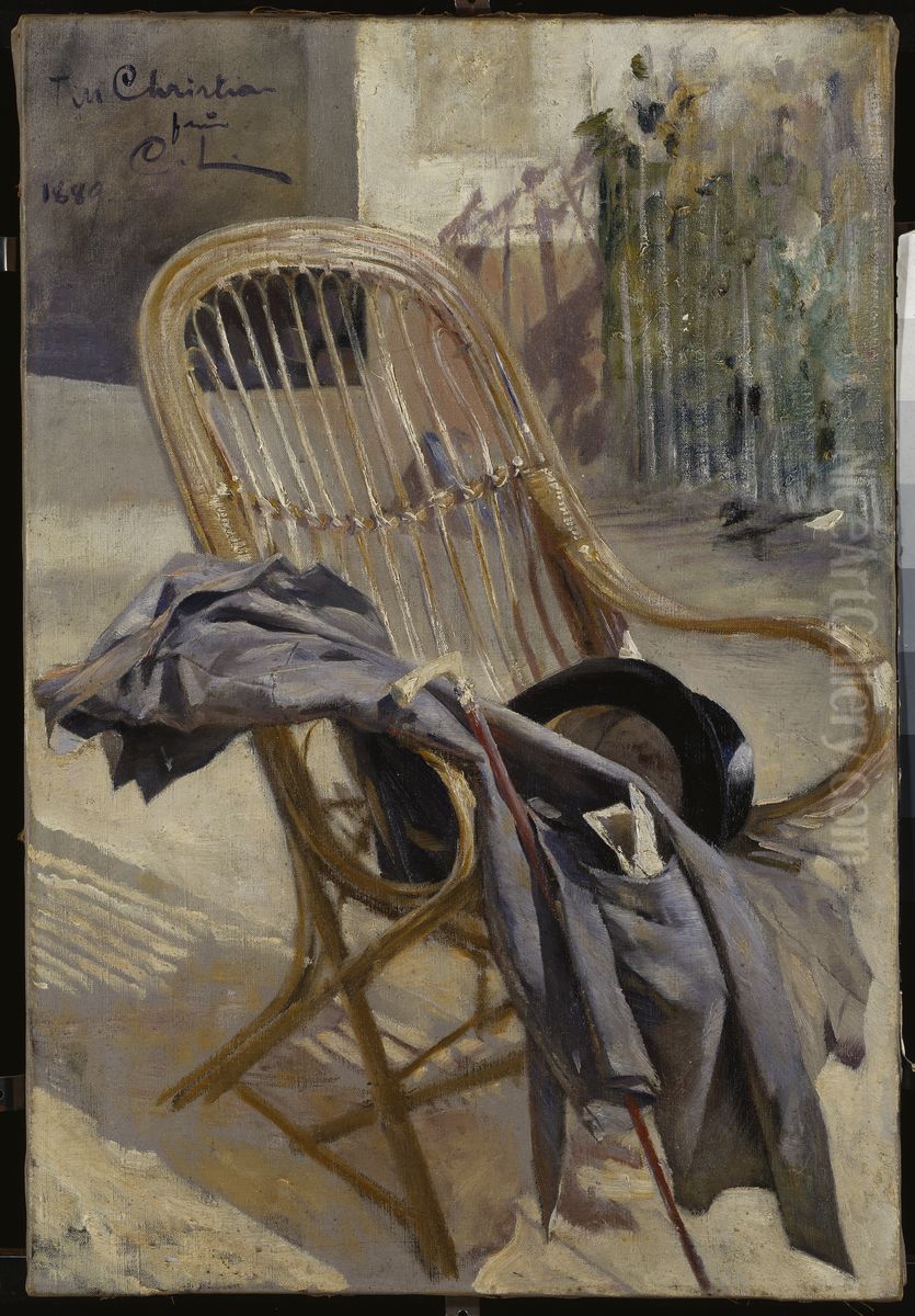 Korgstol. Studie till Nutida konst 1888, Goteborgs konstmuseum Oil Painting by Carl Larsson