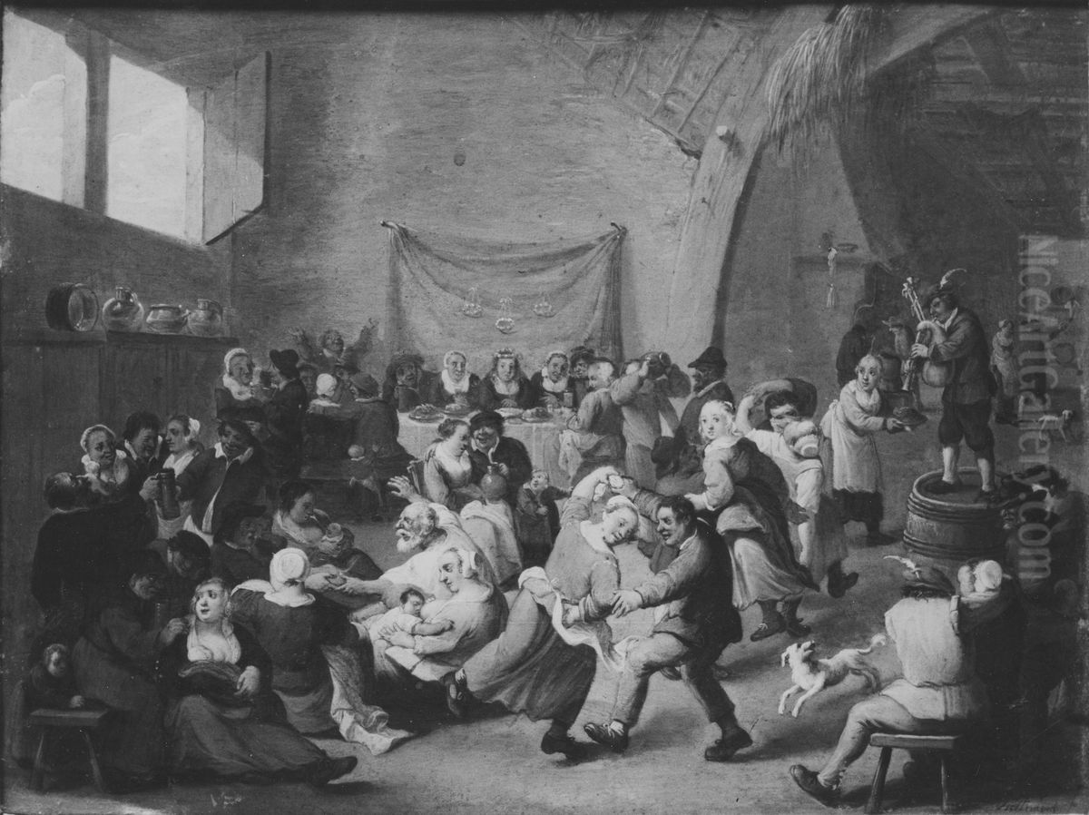 Bondbrollop Oil Painting by Mattheus van Helmont