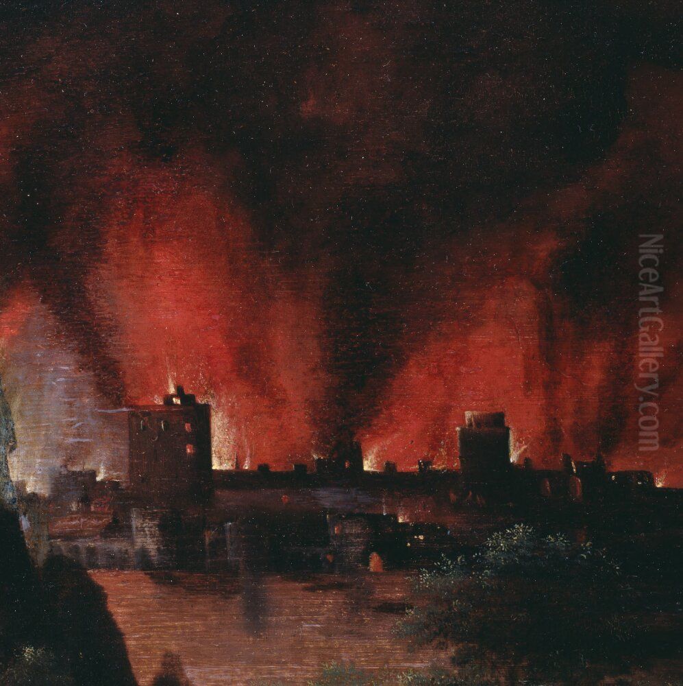 Landskap med Lot och hans dottrar Oil Painting by Herri met de Bles